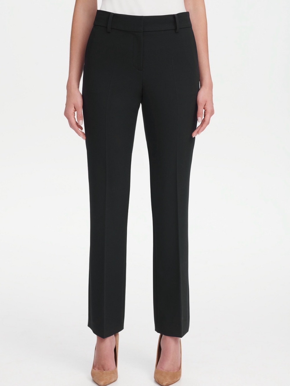 Tommy Hilfiger Sutton Black Straight-Leg Dress Trousers size 12